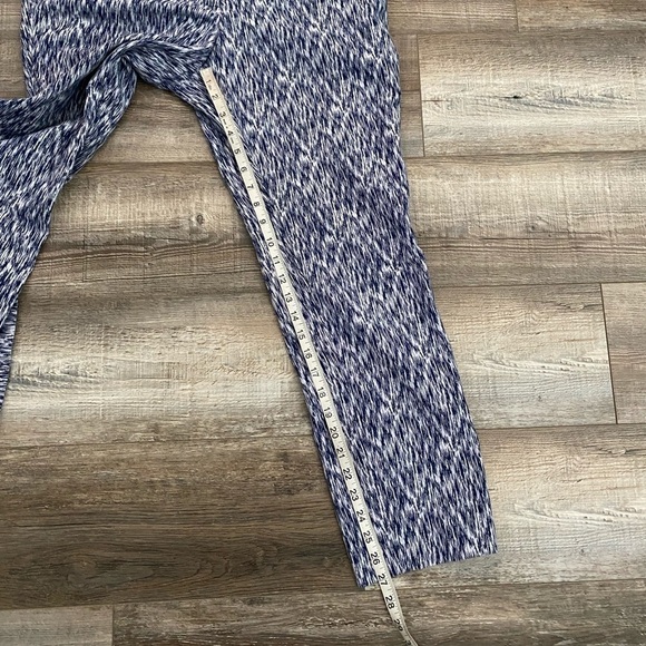 Soft Surroundings Womens 12 Blue Printed Casual Flat Front Straight Leg Pants - Picture 9 of 10